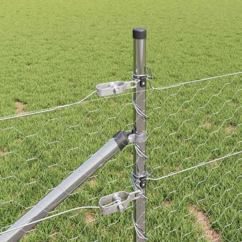 SŁUPEK OGRODZENIOWY. SREBRNY 50X1M (SIATKA 50MM) STAL