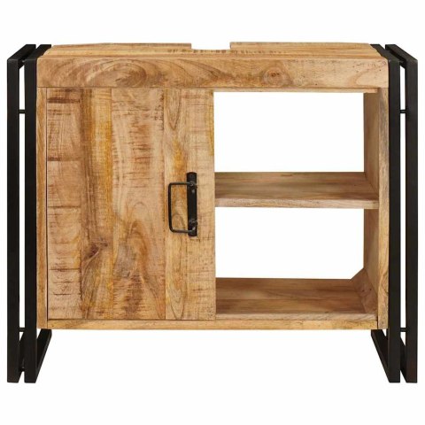 SZAFKA UMYWALKOWA BRĄZOWY 71X33X58CM DREWNO Z MANGO