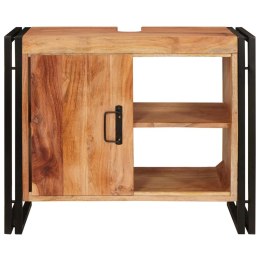 SZAFKA UMYWALKOWA BRĄZOWY 71X33X58CM LITE DREWNO AKACJI