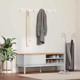 ŁAWKA DO KORYTARZA BIAŁY 115X40X45CM LITE DREWNO SOSNOWE