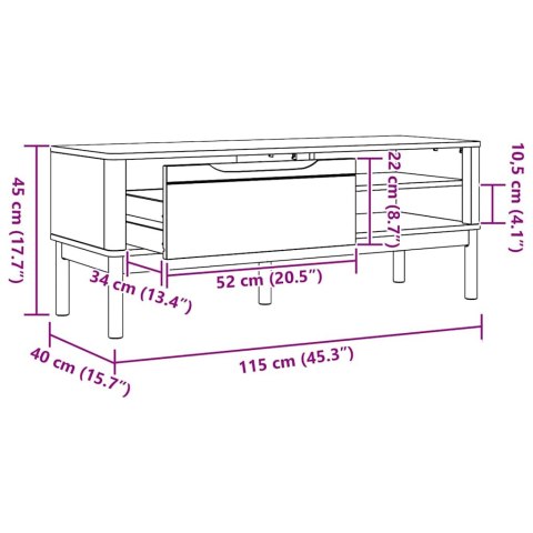 ŁAWKA DO KORYTARZA BIAŁY 115X40X45CM LITE DREWNO SOSNOWE