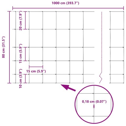 OGRODZENIE PASTWISKOWE SREBRNY 100X0,8M STAL GALWANIZOWANA