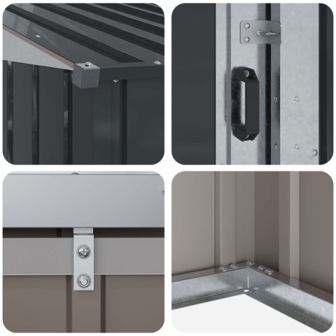 SCHOWKI OGRODOWE ANTRACYT 137X81X180CM METAL