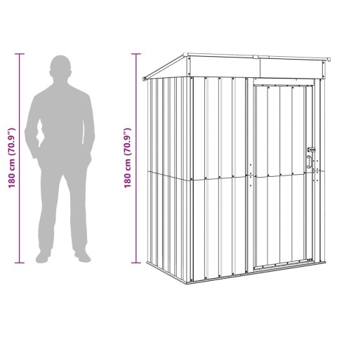 SCHOWKI OGRODOWE ANTRACYT 137X81X180CM METAL