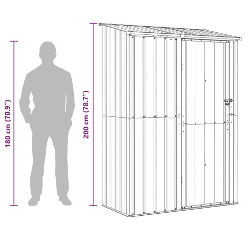 SCHOWKI OGRODOWE ANTRACYT 140,5X74X200CM METAL