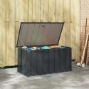 SKRZYNIA DO PRZECHOWYWANIA W OGRODZIE CZARNY 101X56,5X50CM