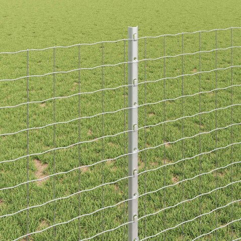 SŁUPEK OGRODZENIOWY. 11 SZT. SREBRNY 100CM STAL