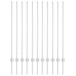 SŁUPEK OGRODZENIOWY. 11 SZT. SREBRNY 120CM STAL