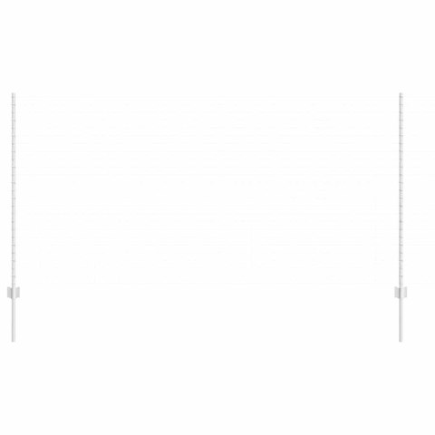 SŁUPEK OGRODZENIOWY. 11 SZT. SREBRNY 140CM STAL