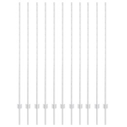 SŁUPEK OGRODZENIOWY. 11 SZT. SREBRNY 160CM STAL