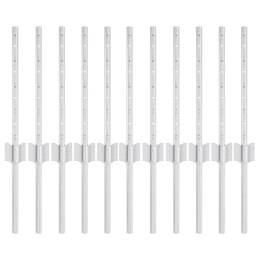 SŁUPEK OGRODZENIOWY. 11 SZT. SREBRNY 40CM STAL