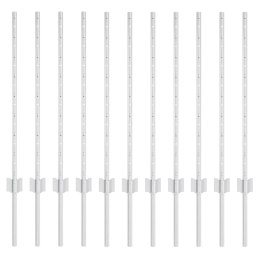 SŁUPEK OGRODZENIOWY. 11 SZT. SREBRNY 80CM STAL