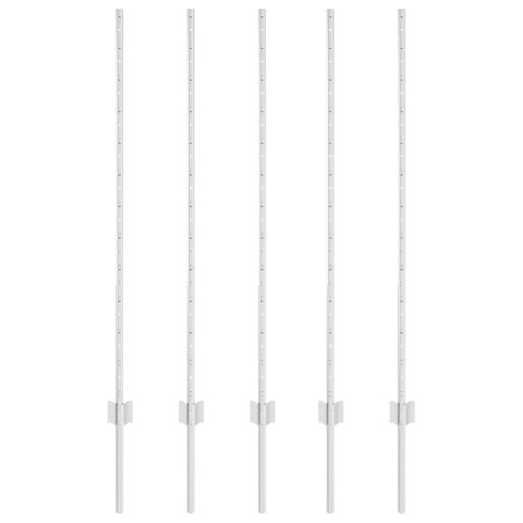 SŁUPEK OGRODZENIOWY. 5 SZT. SREBRNY 120CM STAL