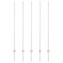 SŁUPEK OGRODZENIOWY. 5 SZT. SREBRNY 140CM STAL