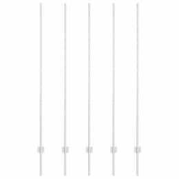 SŁUPEK OGRODZENIOWY. 5 SZT. SREBRNY 150CM STAL