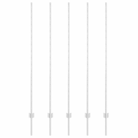 SŁUPEK OGRODZENIOWY. 5 SZT. SREBRNY 160CM STAL