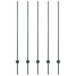 SŁUPEK OGRODZENIOWY. 5 SZT. ZIELONY 140CM STAL
