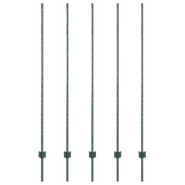 SŁUPEK OGRODZENIOWY. 5 SZT. ZIELONY 150CM STAL