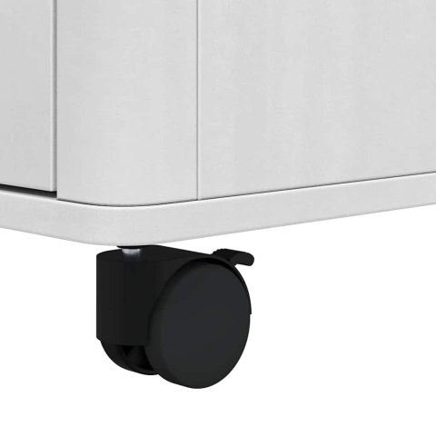 WÓZEK KUCHENNY BIAŁY 72,5X45X80CM LITE DREWNO SOSNOWE