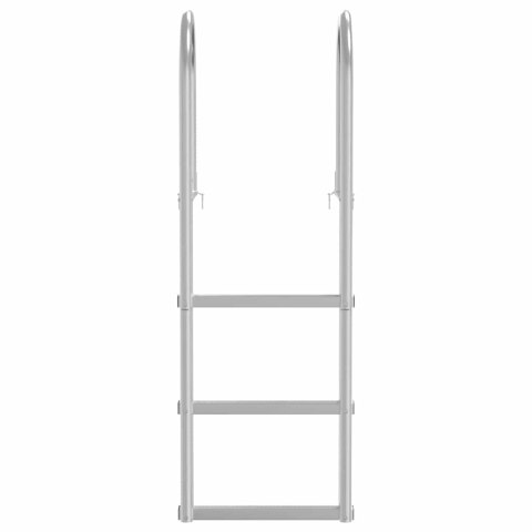 DRABINKA DOKOWA 3-STOPNIOWA SREBRNY 45X11,5X134CM