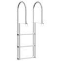 DRABINKA DOKOWA 3-STOPNIOWA SREBRNY 45X11,5X134CM