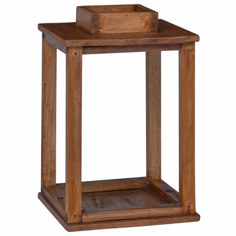 LATARNIA 3 SZT. NATURALNY DREWNO MAHONIOWE