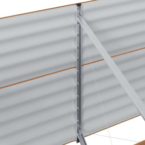 PODNIESIONY GRZĄDKA BRĄZOWY 240X80X81CM STAL