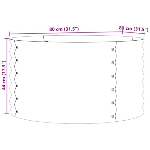 PODNIESIONY GRZĄDKA BRĄZOWY 80X80X44CM STAL