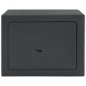 SEJF Z BLOKADĄ CIEMNO SZARY 23X17X17CM STAL