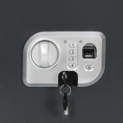 SEJF CYFROWY Z BLOKADĄ CIEMNO SZARY 35X31X50CM STAL