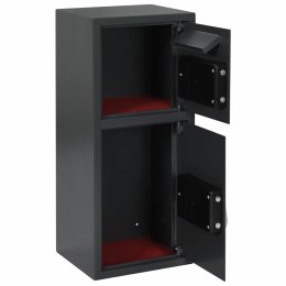 SEJF CYFROWY Z BLOKADĄ CIEMNO SZARY 35X31X80CM STAL