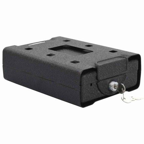 SEJF SAMOCHODOWY Z BLOKADĄ CZARNY 22X16X7CM STAL