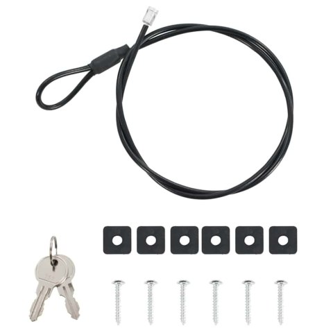 SEJF SAMOCHODOWY Z BLOKADĄ CZARNY 22X16X7CM STAL