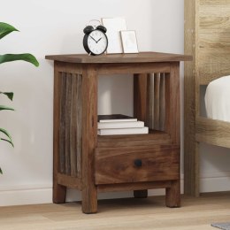 STOLIK NOCNY BRĄZOWY 30X30X47CM LITE DREWNO RECYKLINGOWE