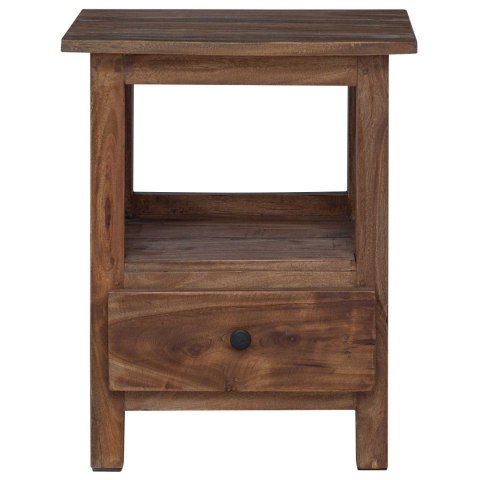 STOLIK NOCNY BRĄZOWY 30X30X47CM LITE DREWNO RECYKLINGOWE