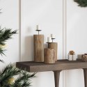 ŚWIECZNIK 3 SZT. NATURALNY LITE DREWNO TEKOWE