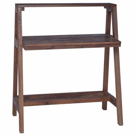 BIURKO BRĄZOWY 90X50X103CM LITE DREWNO RECYKLINGOWE