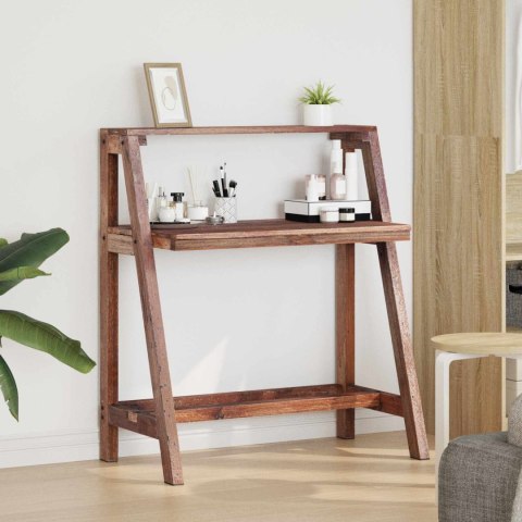 BIURKO BRĄZOWY 90X50X103CM LITE DREWNO RECYKLINGOWE