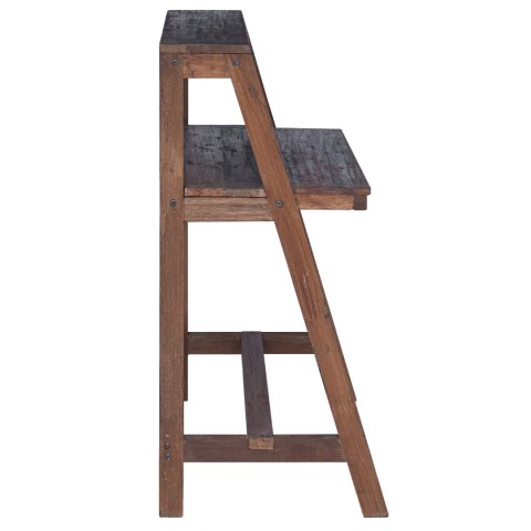 BIURKO BRĄZOWY 90X50X103CM LITE DREWNO RECYKLINGOWE