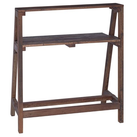 BIURKO BRĄZOWY 90X50X103CM LITE DREWNO RECYKLINGOWE