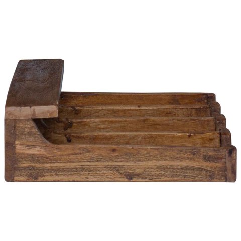 ETUI BRĄZOWY 36X30X10CM LITE DREWNO MAHONIOWE