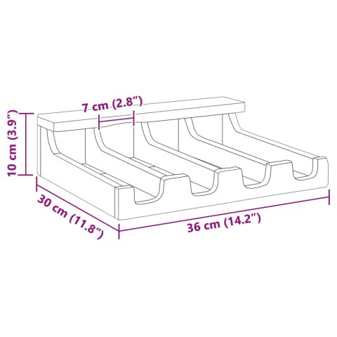 ETUI BRĄZOWY 36X30X10CM LITE DREWNO MAHONIOWE