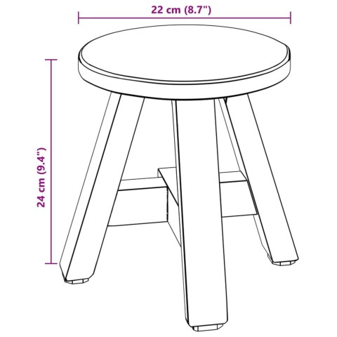 HALKA NATURALNY 22X22X24CM DREWNO MAHONIOWE