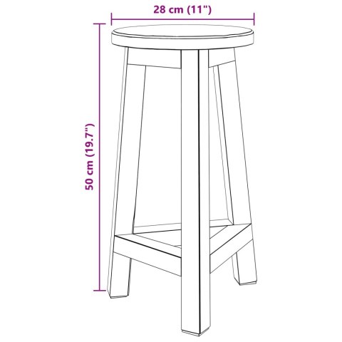 HALKA NATURALNY 28X28X50CM DREWNO MAHONIOWE