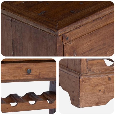 REGAŁ NA WINO LITE DREWNO MAHONIOWE