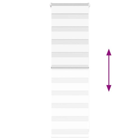 ROLETA ZEBRA BIAŁA SZEROKOŚĆ TKANINY 35,9CM POLIESTER