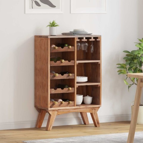 STOJAK BRĄZOWY 60X30X90CM LITE DREWNO RECYKLINGOWE