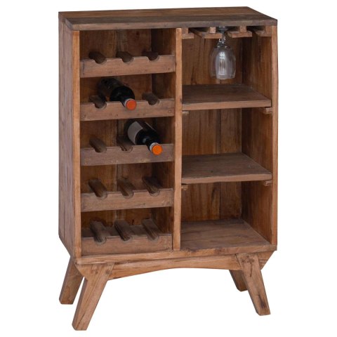 STOJAK BRĄZOWY 60X30X90CM LITE DREWNO RECYKLINGOWE