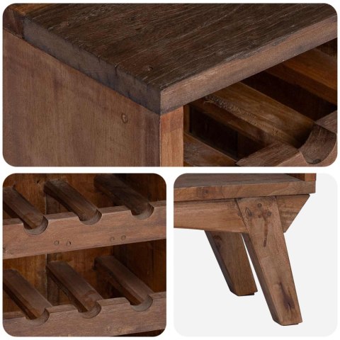 STOJAK BRĄZOWY 60X30X90CM LITE DREWNO RECYKLINGOWE