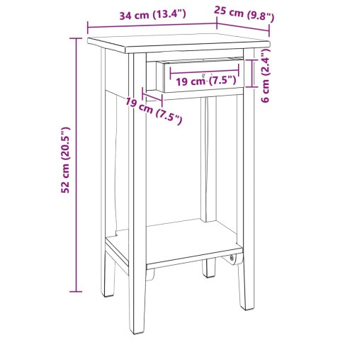 STOJAK NA ROŚLINY BRĄZOWY 34X25X52CM DREWNO MAHONIOWE